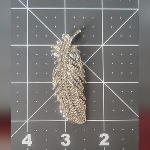 Silver Feather Brooch